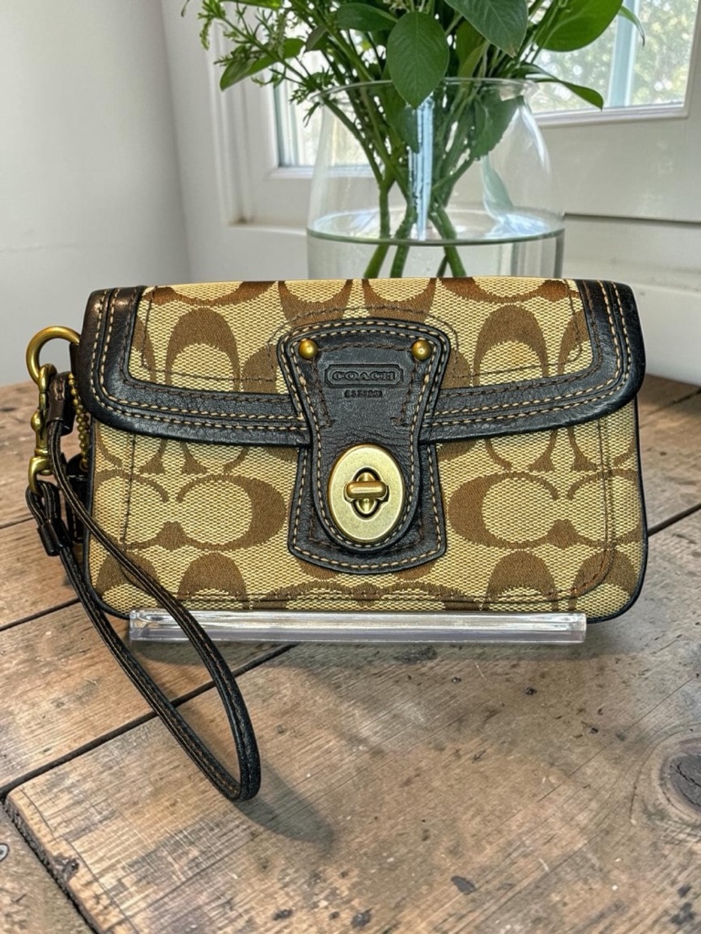 Coach Legacy Turnlock Wristlet
